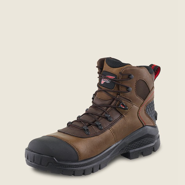 Red Wing Safety Boots Crv™ - 6-Inch Toe - Brune/Svart - Herre 1068-LDYUQ